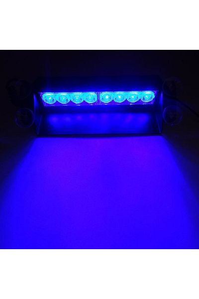 Choice مصباح ستروب LED للسيارة 12 فولت أزرق 8 مصابيح LED مصباح طوارئ للسيارات مصباح تحذير وامض أحمر أزرق للشرطة