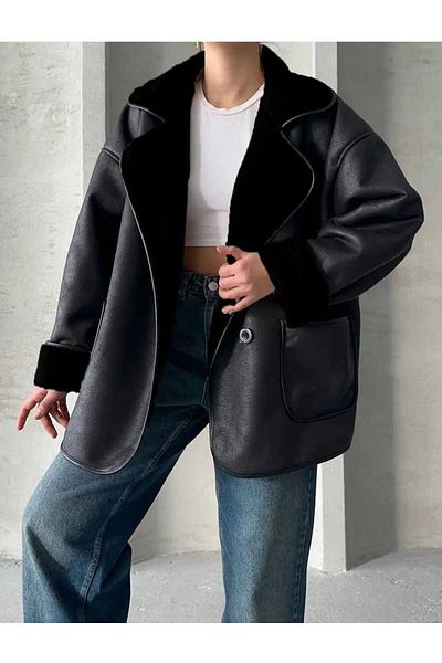 MEECY Übergroße Jacke