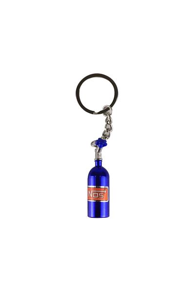Choice Blue Unique Mini Car Turbo NOS Keychain Nitrogen Bottle Metal  Key Ring Stash Pill Box Storage Styli