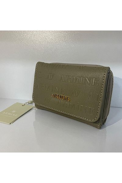 Armine Khaki Wallet - Laser Cut Arc1104