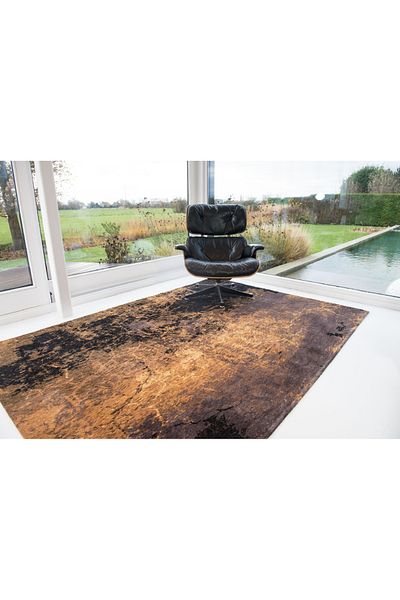 Homelux Rectangular Rug, 85% Cotton, 200X280, Brown, Black