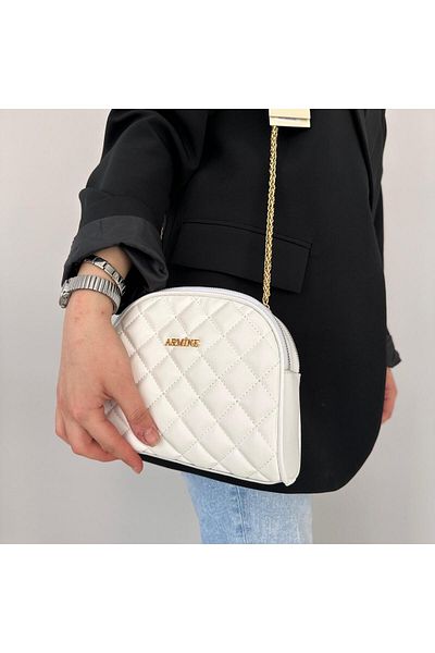 Armine White Capitone Bag - AR36702