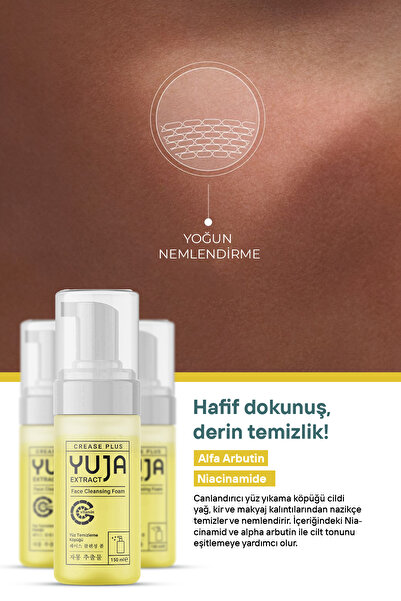 Crease Plus Yuja Arındırıcı Ve Canlandırıcı Yüz Temizleme Köpüğü 150 ml