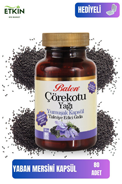 Balen Çörekotu Yağı Yumuşak Kapsül 80 Adet Kapsül 1000 Mg