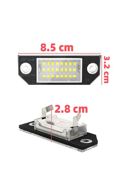 Choice 6000k أبيض قطعتان من مصابيح لوحة أرقام فورد LED فورد فوكس Mk2 فورد فوكس C-max لوحة أرقام LED L