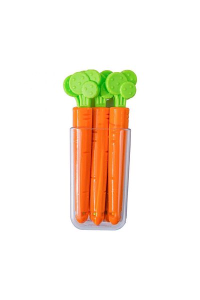 Choice G676 5pcs Bag Clips Portable Food Snack Bag Sealing Clamp Carrot Shape Food Fresh Keep Organizer Sea