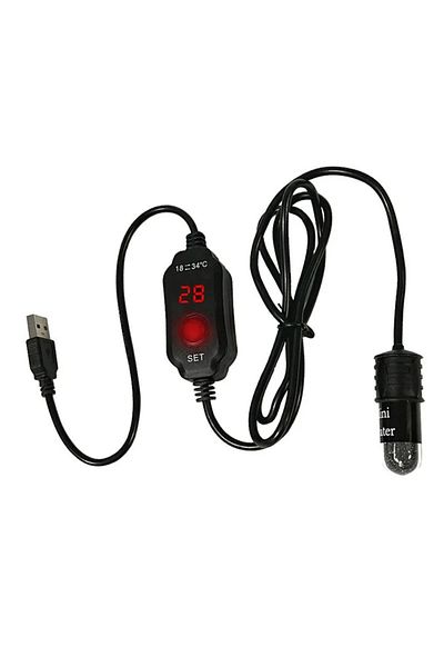 Choice AA501-1 Mini Aquarium heating rod Fish Tank Aquarium Heater Submersible Thermostat Heater 18-34°C Ad