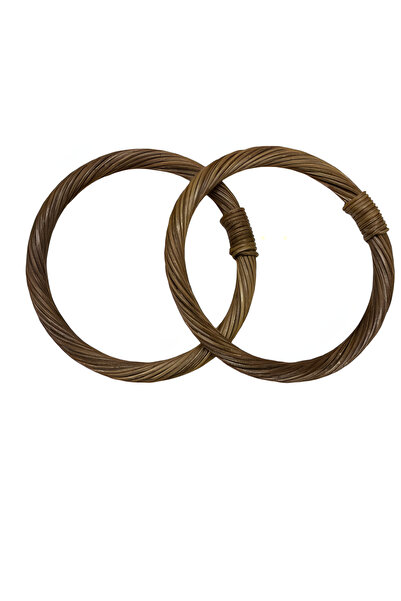 EleganTShoP حقيبة أنيقة من الخيزران الروطان بمقبض O موديل 17 سم K110