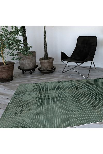 Homelux Nory rug, rectangular, 190X290 cm, plain, green, viscose, wool