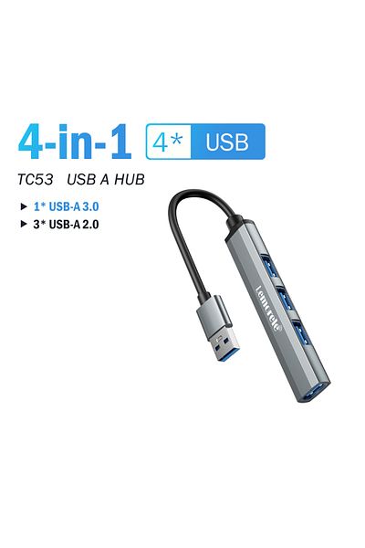 Choice 11cm 4 Ports Lemorele 120cm 4ports Usb Hub Otg Usb A 3.0 Adapter Multi Splitter Adapter Laptop Acces