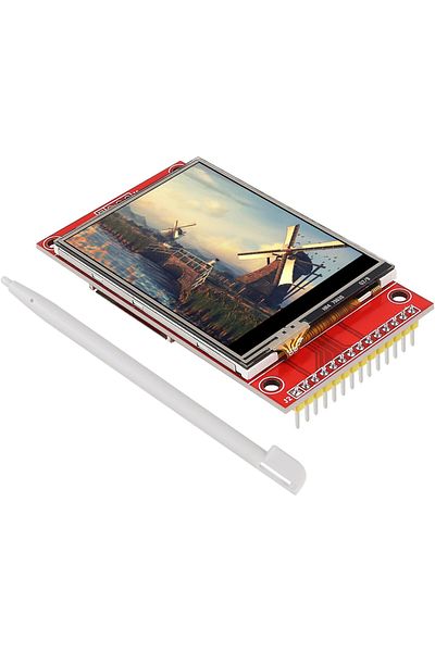 AOKIN شاشة TFT LCD مقاس 2.4 بوصة بتقنية اللمس SPI TFT ولوحة لمس ILI9341 مقاس 240 × 320 وشاشة TFT LCD تعمل باللمس