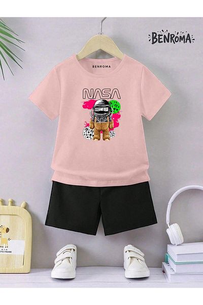 BENROMA Unisex Kids Shorts Set - Character Printed