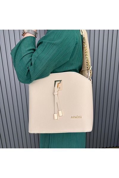 Armine Cream Colored Pia Bag - AR10201