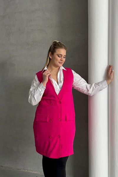 Stil Diva Plus Size Zero Sleeve Button Front Pocket Look Cardigan 300861