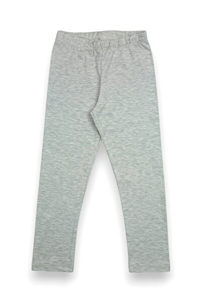 Via Girls Girl's Solid Color 95% Cotton Single Jersey Full Length Basic Leggings |   3-6 Years Old Children's Clothing