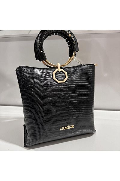 Armine Croco Crocodile Black Ar26001 Bag
