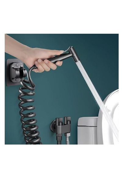 OEM Anthracite Bathroom Bidet Pressure Sprayer Bidet Tap Toilet Seat Hose