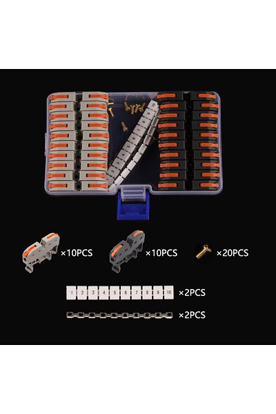 DIY GO 211 Mix Boxed Boxed Din Rail 211 Splicing TYPE Wire Connector Quick Connection Conductor Cable Wirin