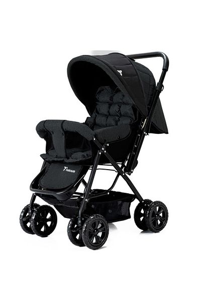 TEKNUM Teknum Reversible Look at Me Stroller w/t Diaper Bag & Hooks & Changing Pad-Black