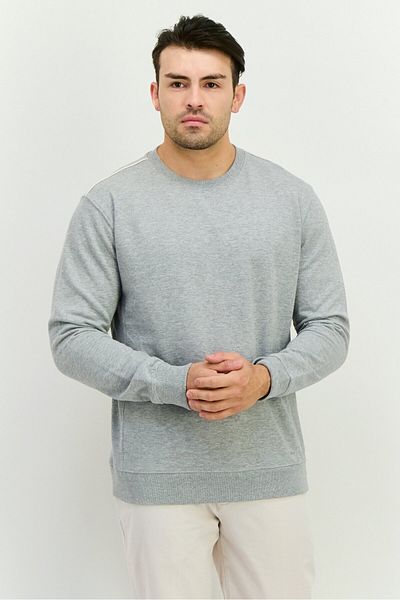 Sorbino Men Crew Neck Long Sleeve Heather Sweatshirt, Grey