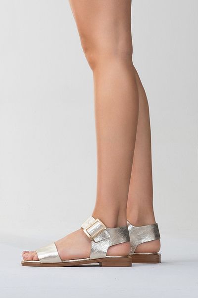Zeynep Sıradağlı Estelia Dore Women's Leather Slippers
