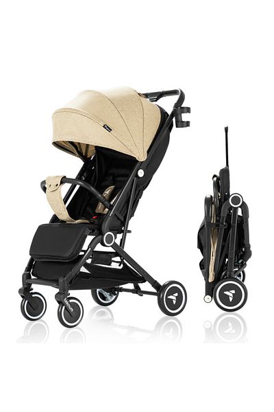 TEKNUM Teknum Travel Cabin Stroller with Coffee Cup Holder-Ivory