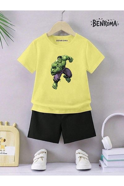 BENROMA Unisex Kids Shorts Set - Character Printed