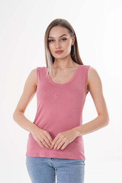 ŞİMAL Women's Front Back V Neck Undershirt 250037   -