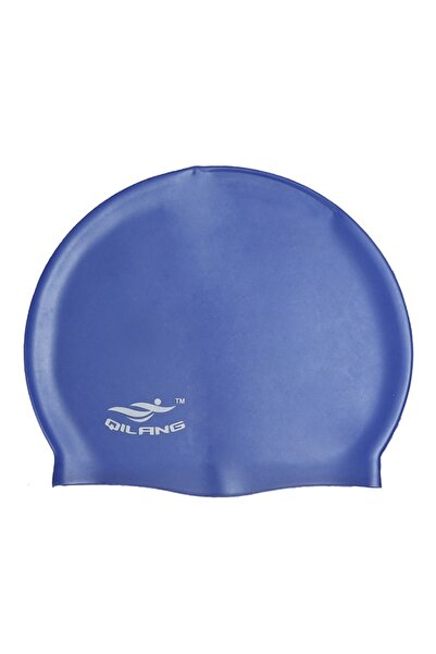 Choice One Size Blue Waterproof Silicone Swim Caps Women Men High Elastic Fle...