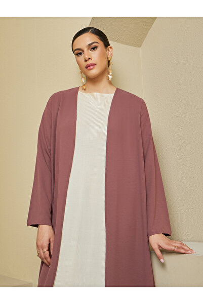 Styli Front Open Crepe Abaya