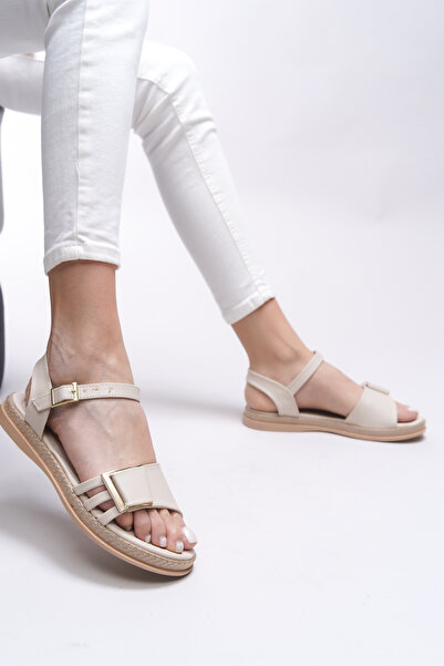 Riccon tanaestra 0012205   Modell bézs színű női szandál