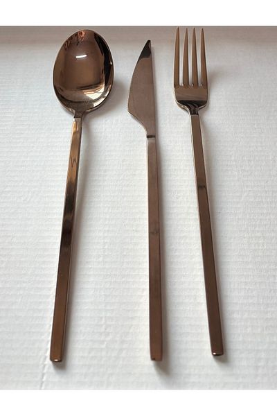 Arsel Venus Titanium Rose 84 Pieces Boxed Cutlery Set 4 mm