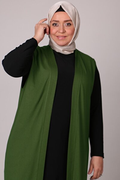 Eslina 34000 Large Size Combed Cotton Wear-Out Vest - Khaki