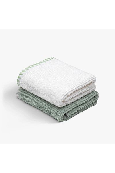 Green Black Vera Cream/Mint 100% Βαμβακερό Σετ Πετσέτες 2 τεμαχίων 50x70 cm