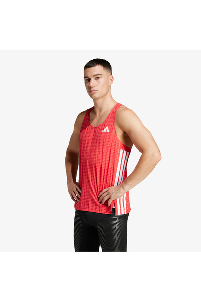 adidas Adizero Running Men's Red Running Tank Top