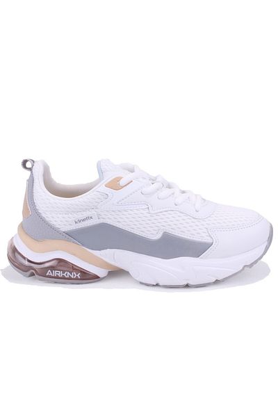Kinetix Valentı Tx Alb Gri Pantofi sport ortopedici de zi cu zi pentru femei