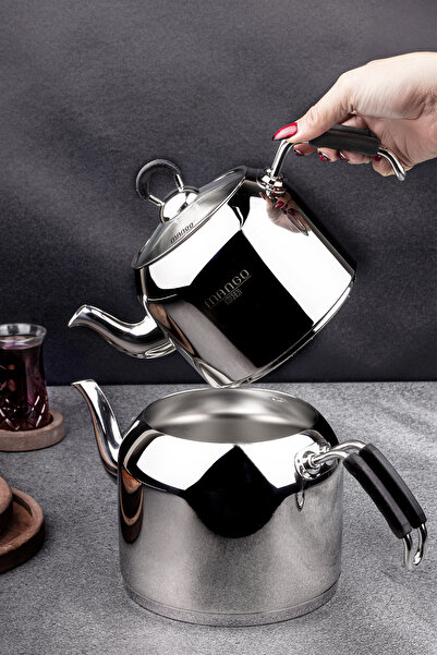 WEYNE Mango Kitchen - Maxi Büyük Boy 18/10 Paslanmaz Çelik 1.6-2.5 Lt. Çaydanlık Takımı