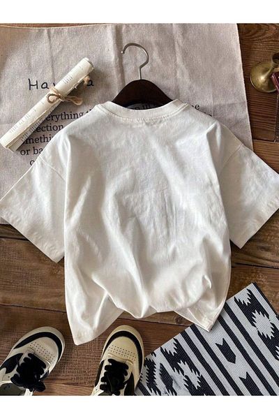 Trendseninle Λευκό μπλουζάκι με στάμπα California Bear