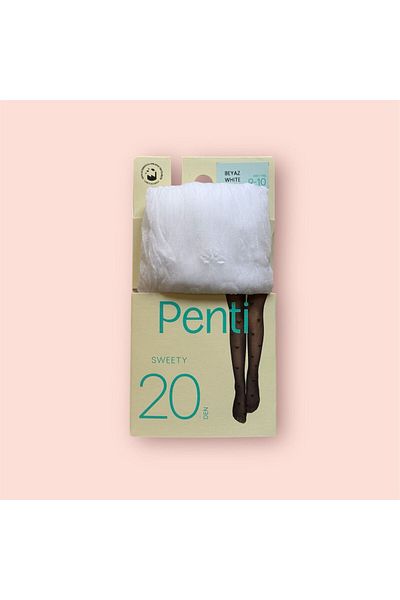 Penti Детски тънък чорапогащник с бели шарки Sweety