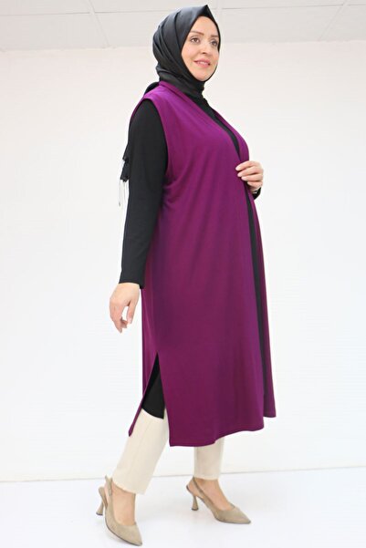 Eslina 34000 Plus Size Combed Cotton Vest - Wear-Remove, Plum