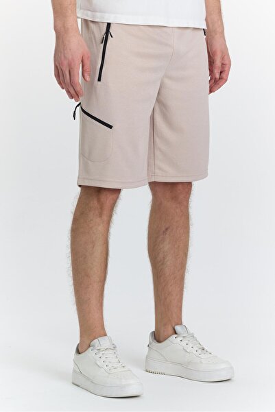 Marco Ferry Men's Ecru Polycotton Shorts - 6051-E