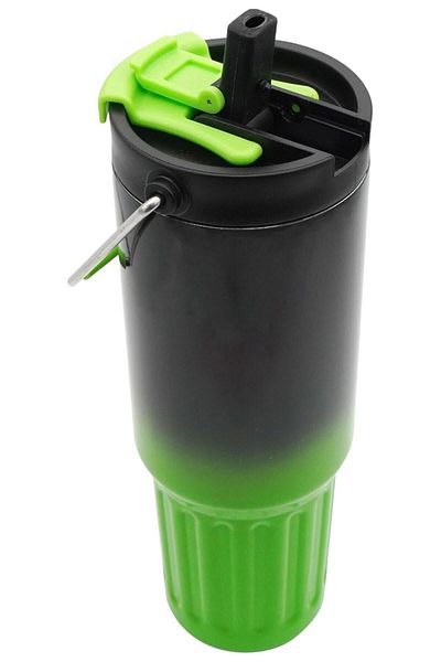 Weather Forecast 800 ml Green Black 316 L Steel Hand Thermos - Mug with Straw Cin858Ys