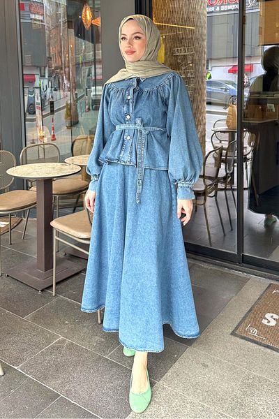 Ovn. Remy Belted Denim Set - Light Blue