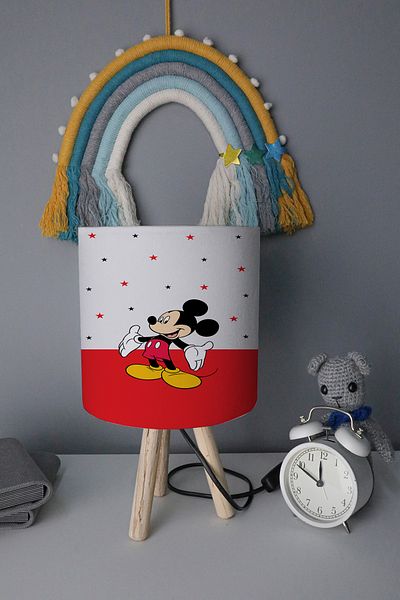 BelezaHome Red White Mickey Mouse Decorative Children's Room Lampshade