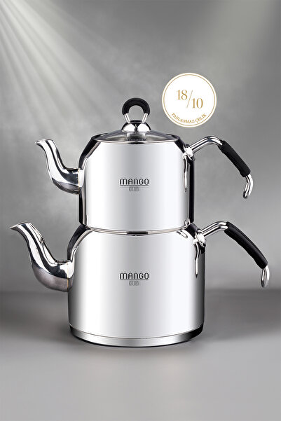 WEYNE Mango Kitchen - Maxi Büyük Boy 18/10 Paslanmaz Çelik 1.6-2.5 Lt. Çaydanlık Takımı