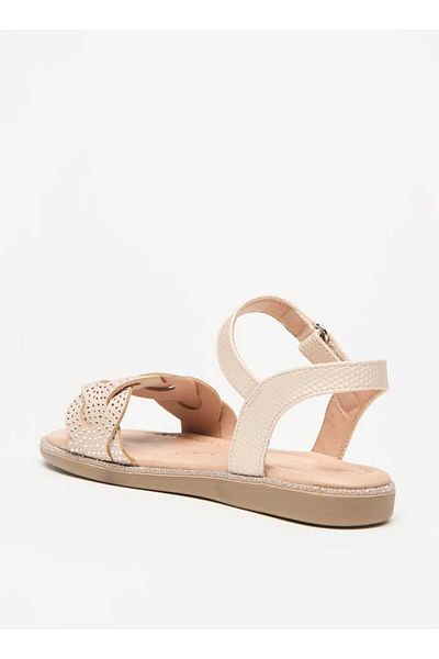 Juniors Embellished Sandals with Hook and Loop Closure