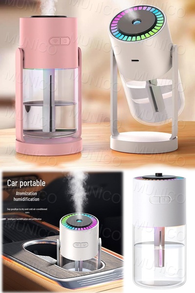 Munico Yıldız Projeksiyonlu Nemlendirici USB Ultra Sonic Araba Hava Nemlendiricisi Ev Tipi Nemlendirici