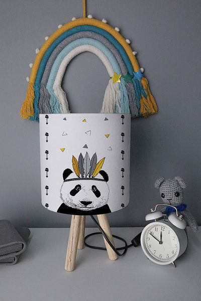 BelezaHome White Panda Decorative Children's Room Lampshade