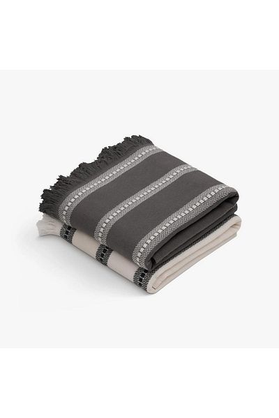 Green Black Σετ πετσετών Neva Cream/Anthracite 100% Cotton 2 τεμαχίων 50x70 cm