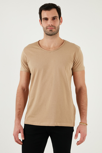 Buratti Βαμβακερό Slim Fit V-Neck Basic T-shirt Ανδρικό T-SHIRT 5412001